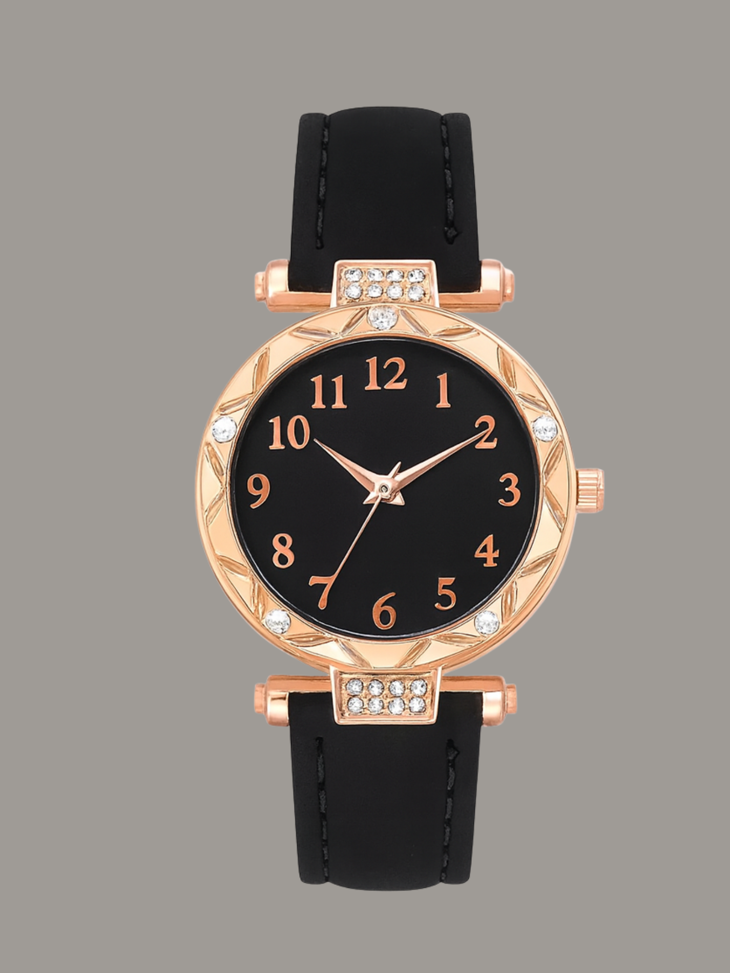 Black Heart Watch & Jewelry Set | Elegant 4-in-1 Gift Combo for Women β Rose Gold & Black - Image 4